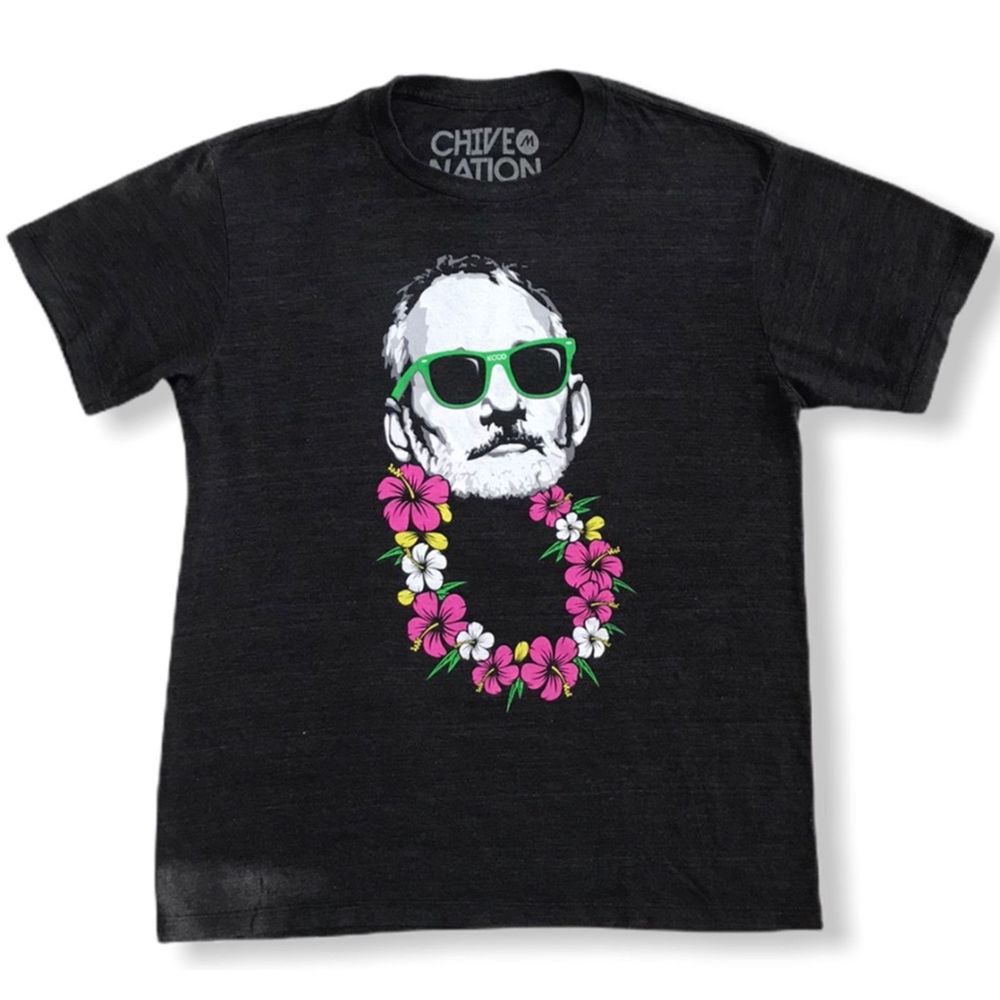 Chive Nation Bill Murray Black Graphic Short Sleeve Graphic Tee